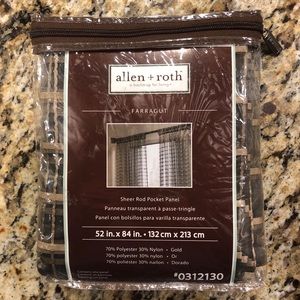 COPY - COPY - Allen+Roth Gold & Grey Sheer 84” Cu…